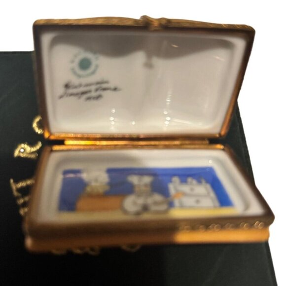 Rochard Limoges France Porcelain Cookbook with Chef / Cook Hat Trinket Box - NIB - Picture 4 of 5
